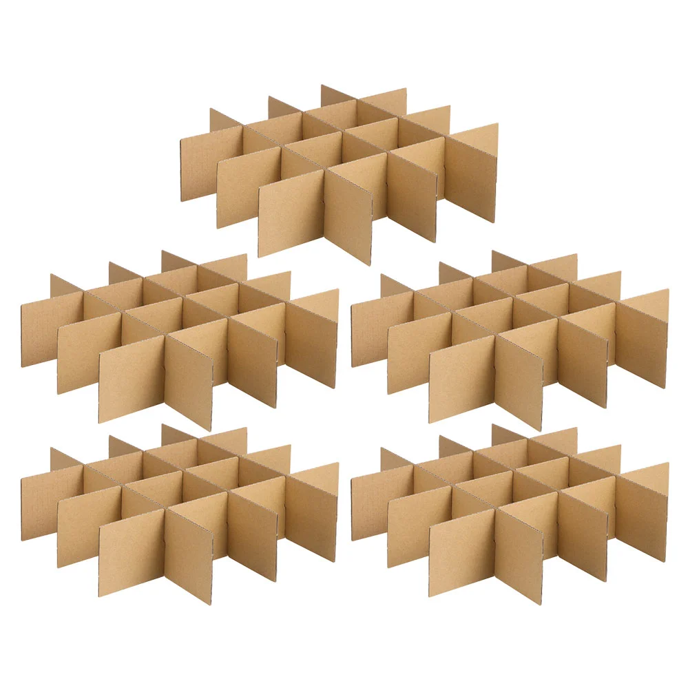 

5 Pack Carton Partitions Boxes Black and Moving Supplies Mobile Cardboard Kraft Paper Canning Jar Storage for Packaging