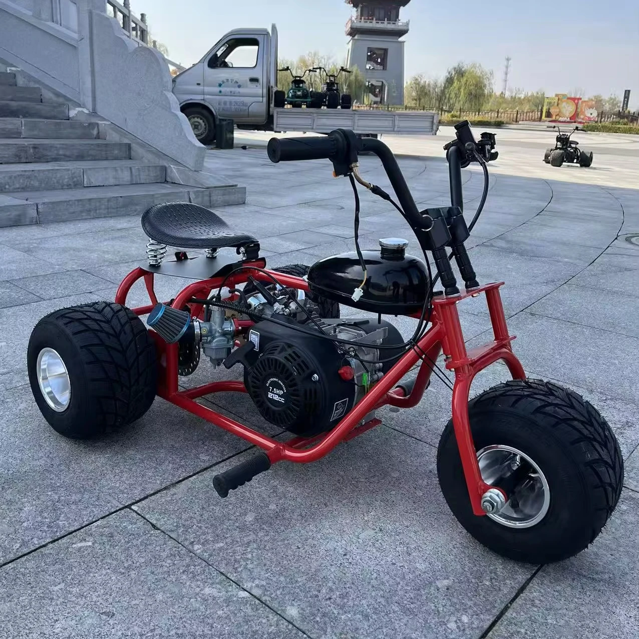 

High Performance Gas-Powered Off-Road Tricycle Go-Kart 212cc 4-Stroke 5-Inch Tires For Children And Adults Leisure Park Go-Kart