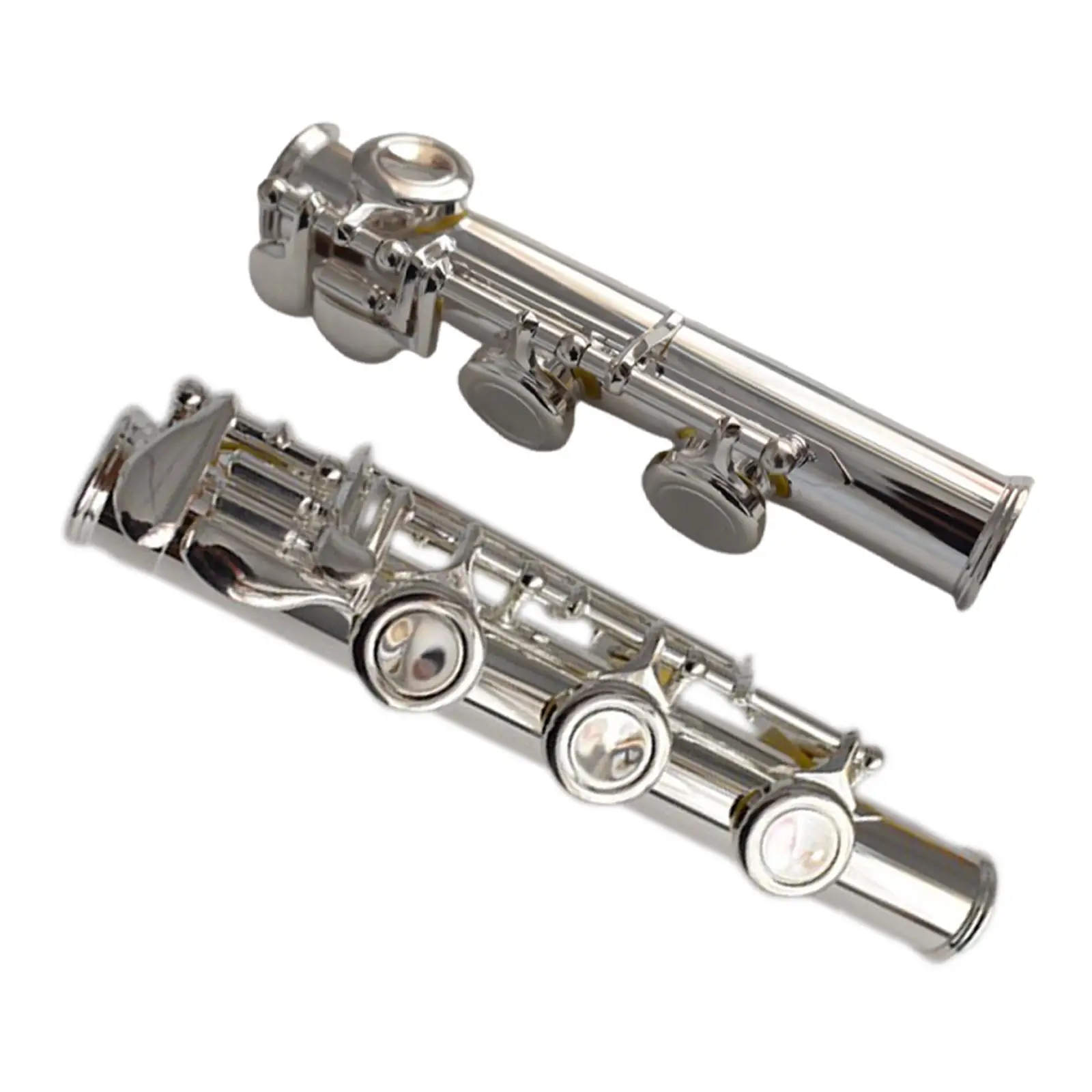 Flute Foot Joint Durable Metal Repair Part Instrument Accessory for Flute Connector Upgrade and Easy Assembly