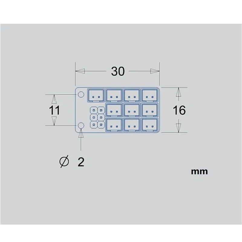 ABIU Light System Expansion Board PH2.0 Expansion Module for Tamiya MFC-03 1/14 RC Truck Scania Actros 1/10 RC Crawler(B)
