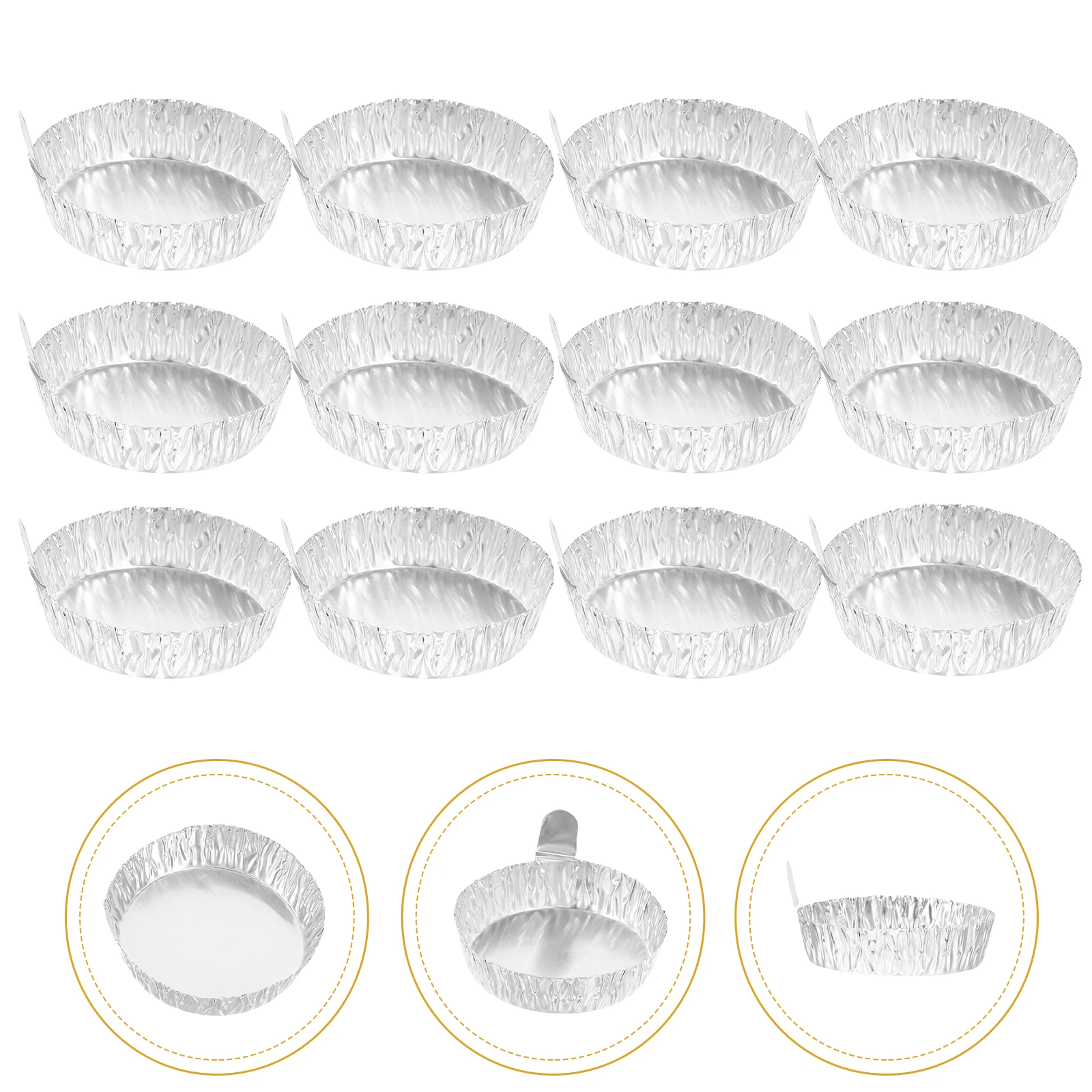 

100pcs Weighing Dish Medium 60mm Aluminum Foil Lab Equipment Sample Tray Chemistry Boats Storage Dishes Measuring Pans