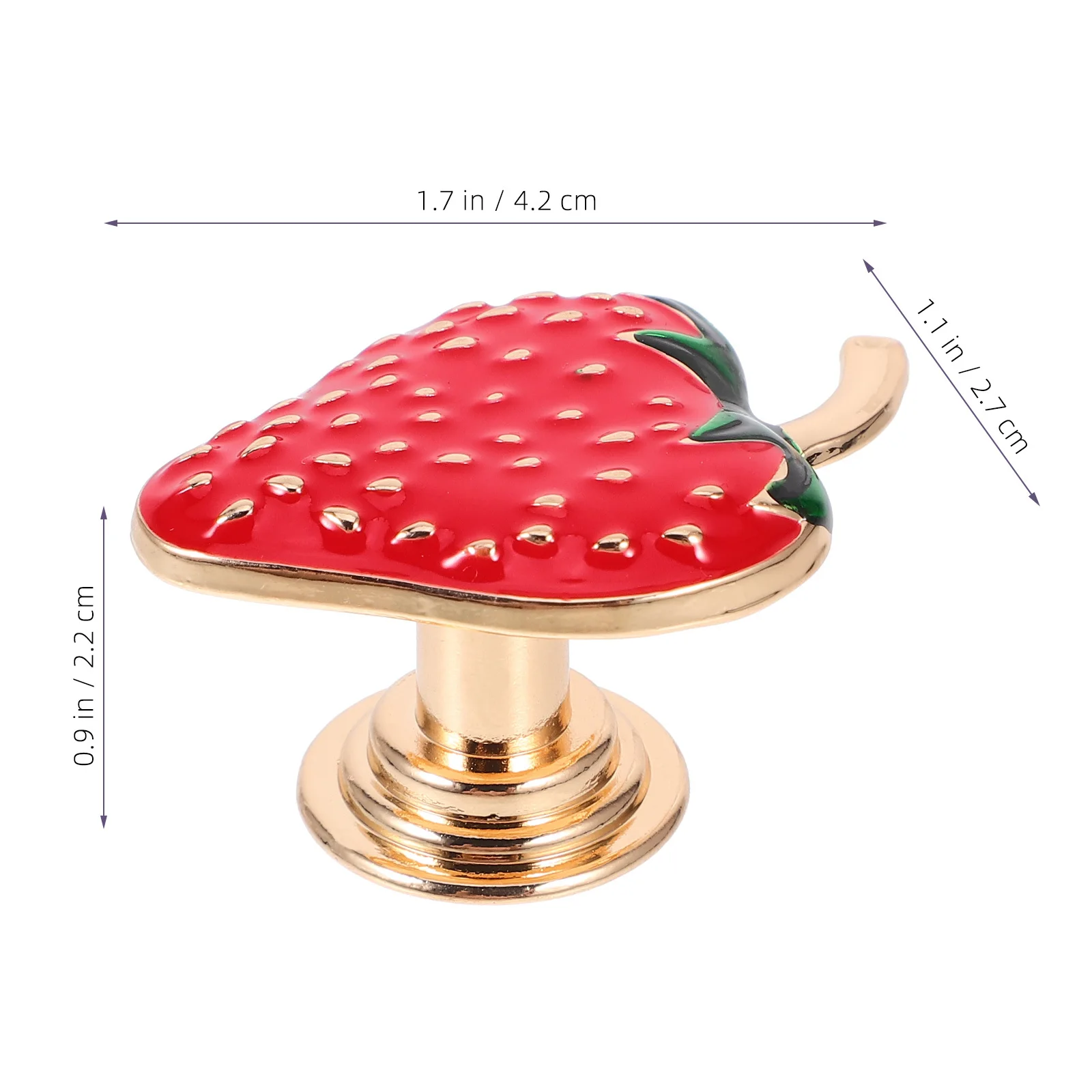 سبائك الزنك مقبض الفراولة على شكل درج خزانة مقبض سحب دائم الأثاث الزخرفية الأجهزة مقبض كابينة #2