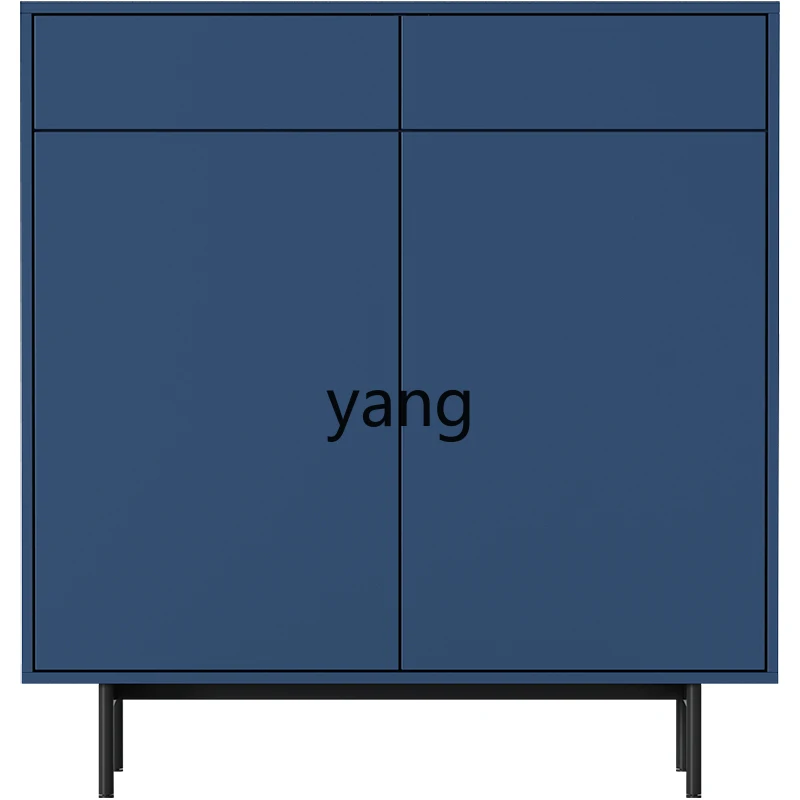 YJA Light Luxury Minimalist Shoe Cabinet Blue Storage Hallway Home Doorway Double-Sided Foyer Locker