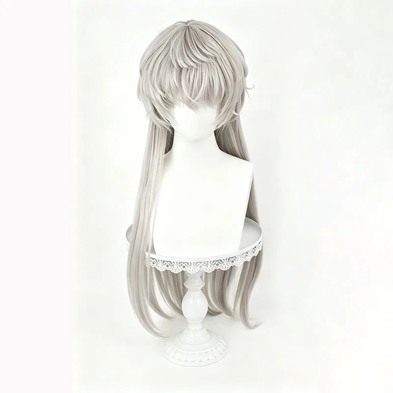 Game Love and Deepspace Xavier Cosplay Wig Silver Gray Long Heat Resistant Synthetic Hair For  Men Halloween Costume Party Props