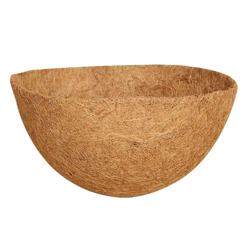 Round Coco Coir Liner Breathable Coconut Fiber Pot Liner Garden Wall Hanging Planter Insert Liner Natural Coconut Fiber Flower B