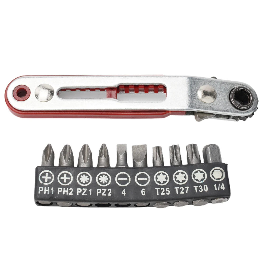 

Mini Ratchet Wrench Screwdriver Drive Socket Hex Screwdriver Bit Dual-Drive Head Elbow Head Ratchet Wrench Tool With Two Heads