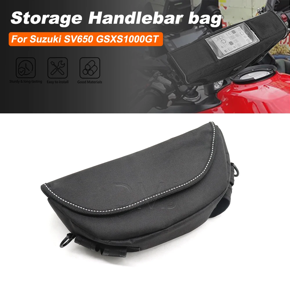 Waterproof Handlebar Bag For Suzuki SV650 GSXS1000GT GSX S1000GT V-Strom 800DE Motorcycle Accessories Storage Travel Tool Bag