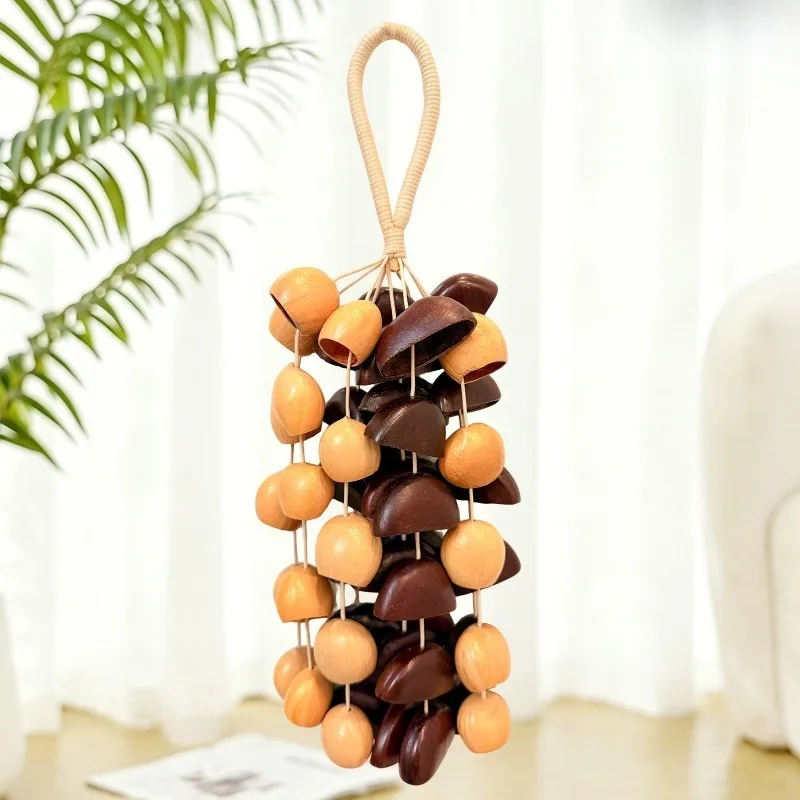 Meditation Wind Chimes Natural Fruit Shell Bells Yoga Relax Sound Healing Decoration Chimes Handmade Mindfulness Hand Bell