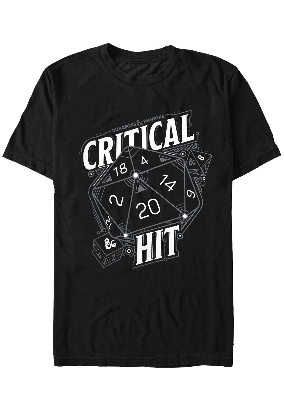 Critical Hit Dungeons & Dragons T-Shirt Cotton Graphic Tee Men Women Summer Streetwear