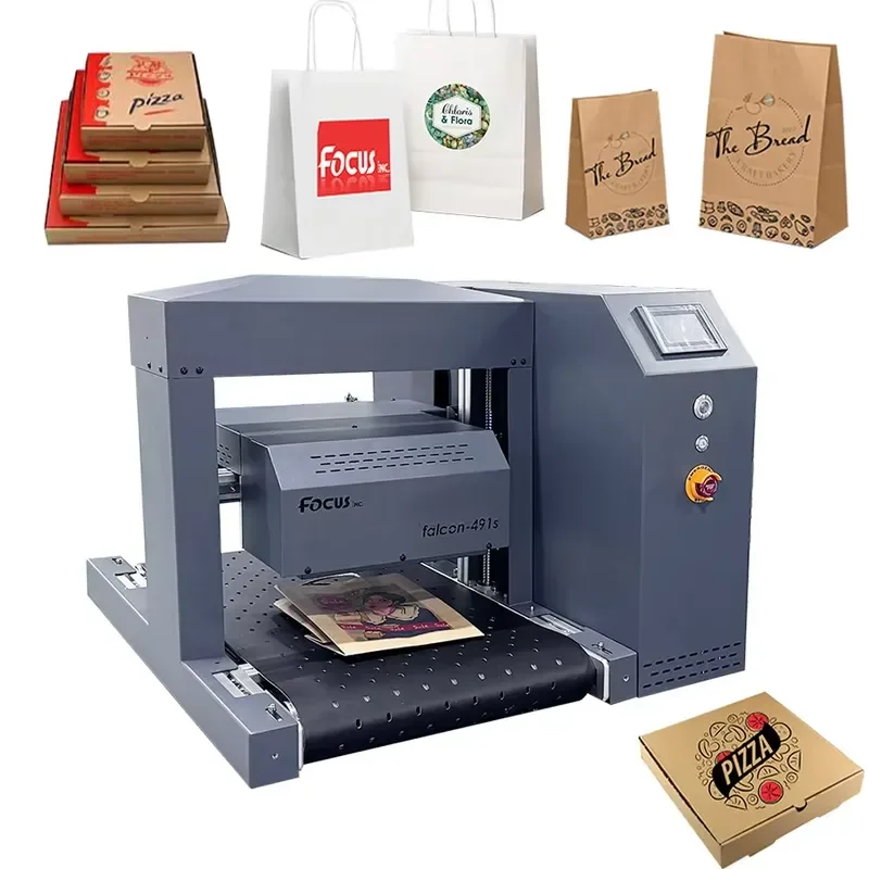 Mini Desktop Single Pass Printer 21cm Printing Width for Box Bag Cardboard Envelope Printing Machine Desktop Single Pass