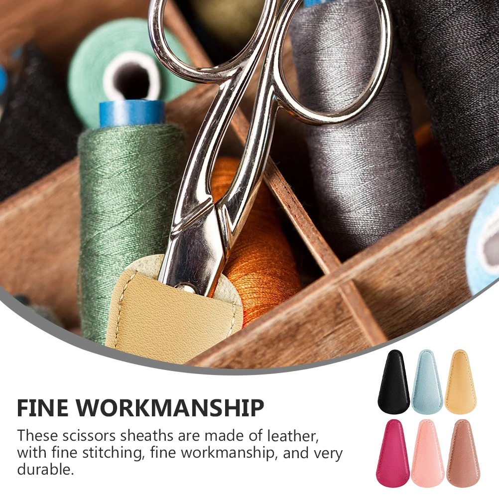 

6Pcs Delicate Shear Covers Scissors Protectors Fine Workmanship Scratch Resistant Protective Cases for Sewing Tools
