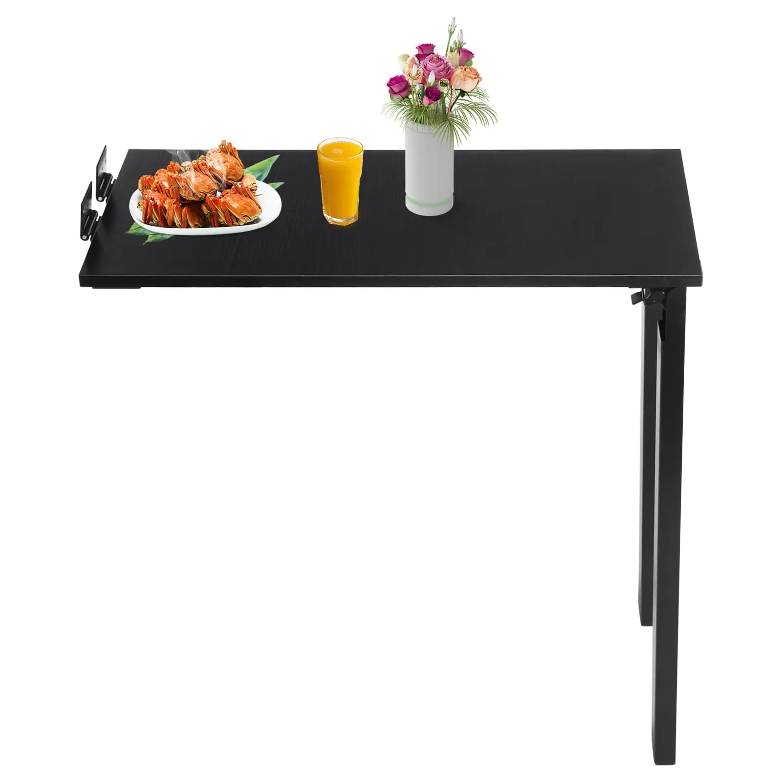 

Wall Mounted Folding Table with Legs,29.52 * 15.75 * 29.13in Small Folding Dining Table, Wall Mounted Foldable Desk for Small S