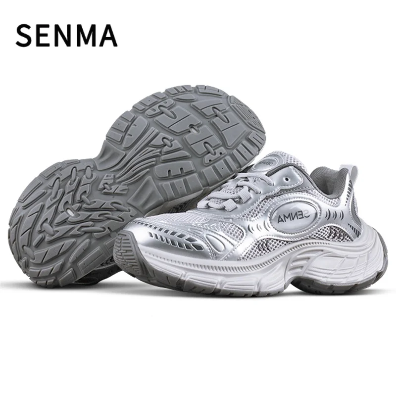

SENMA Men's and Women's Luxary Chunky Sneakers New Breathable Shoes for Men Sports Running Casual Couple Fitness Vulcanize Shoes