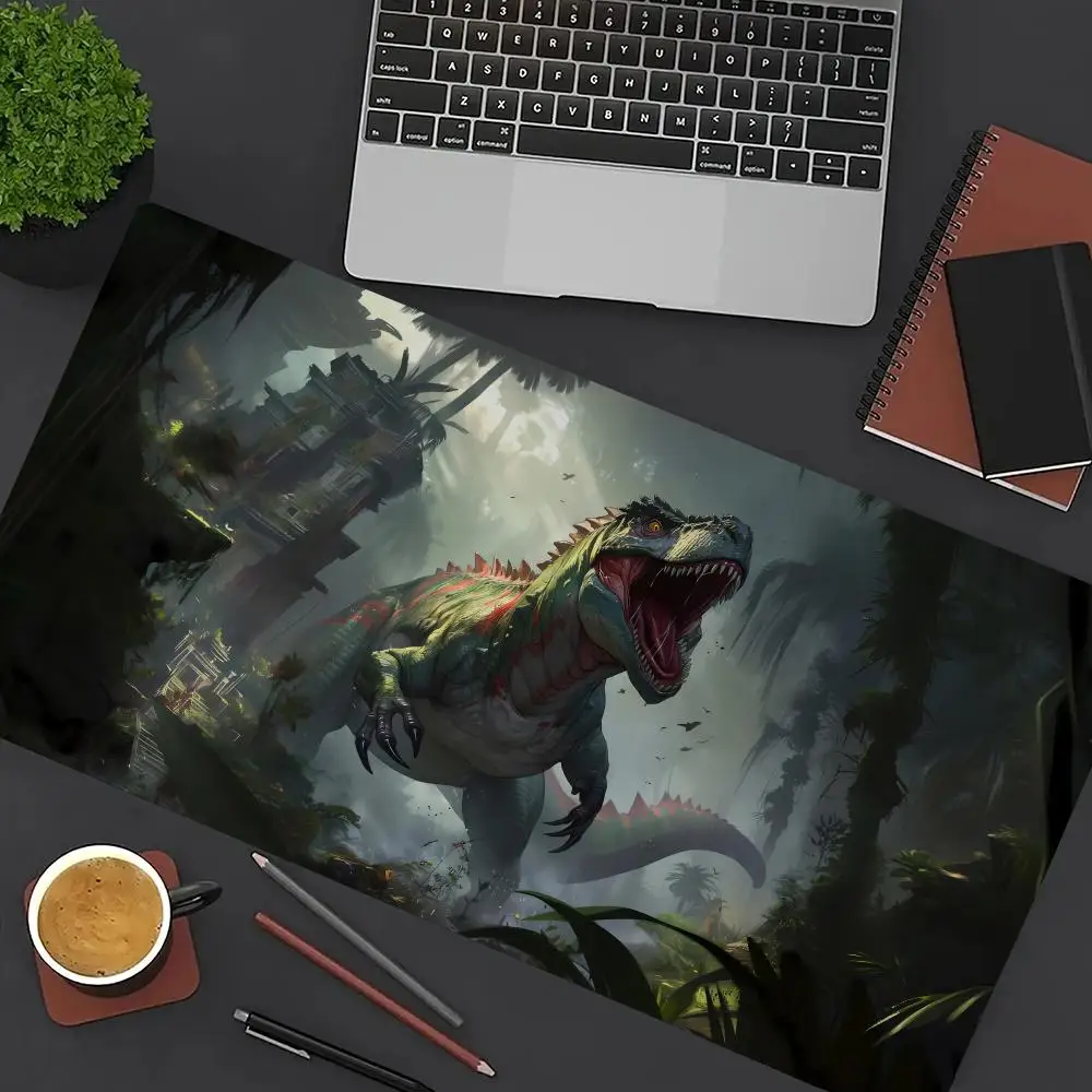 Jungle Dinosaur Magic Party Game Mat Durable Rubber for MTG and TCG Games 35X60 Mouse Pad Office Desk Mats Party Friendly Design
