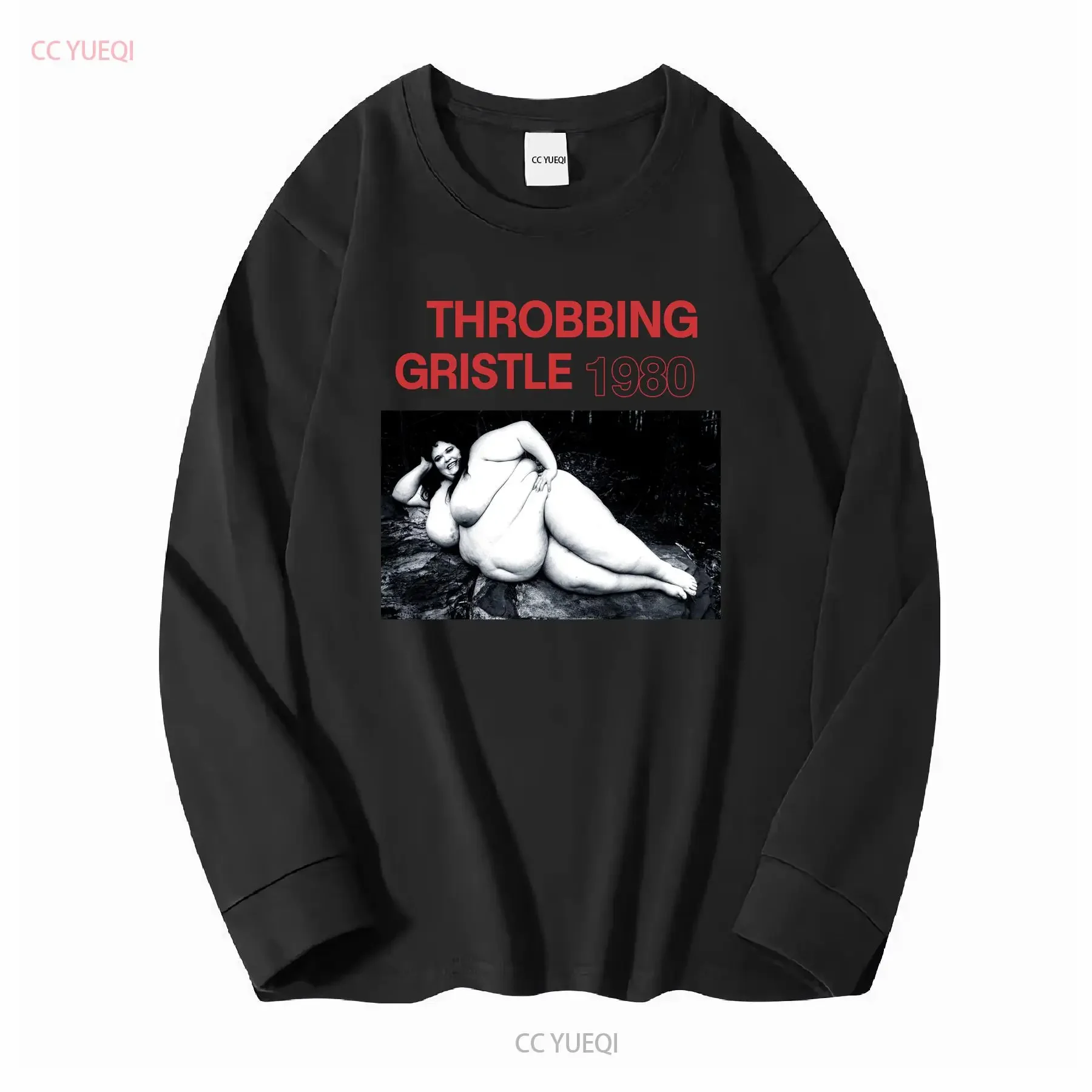 Throbbing Gristle retro T Shirt Psychic TV new black long or short sleeves vintage Washed Casual Breathable streetwear