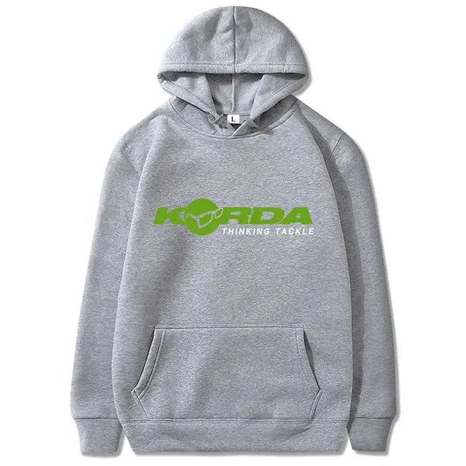 Korda Inspired Tribute Angling Fishing Fish Carp Hooded Sweatshirts Male Fleece Warm Hoodies Autumn Winter Men Pullover Clothes