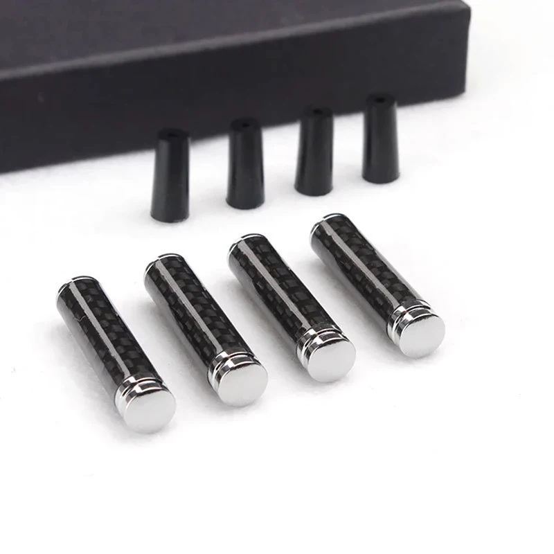 4PCS/Set Door Lock Pin Cover Carbon Fiber Car Interior Accessories Door Bolt Lock Pin Set Door Lock Pin Stick Cap Bolt Cover