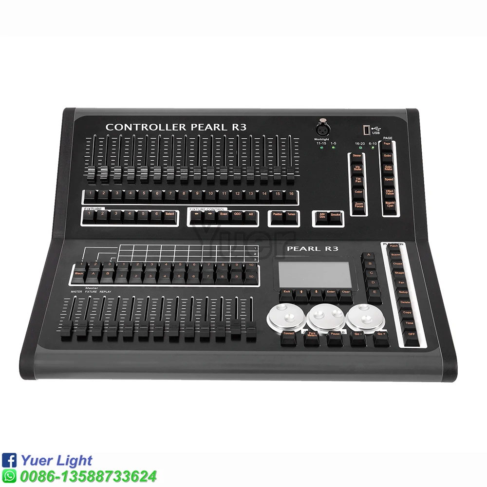 Controlador de escenario profesional DMX Mini Pearl R3 controlador de iluminación DMX512 controlador para DJ boda Bar iluminación de escenario
