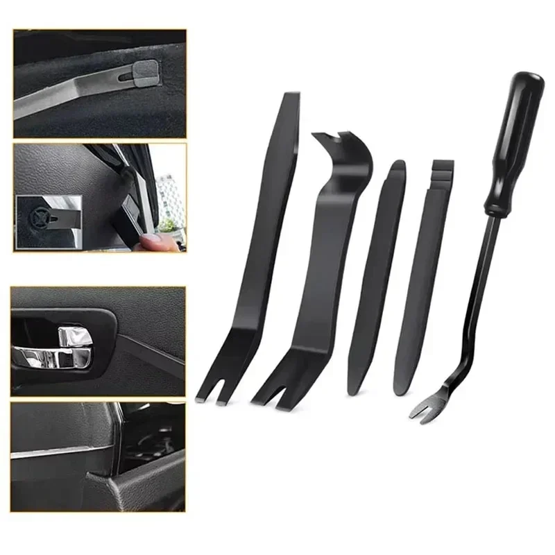 

1/5Pcs Auto Trim Removal Tool Kit, No Scratch Plastic Pry Tool Kit - Interior Door Panel Clip Fastener Removal Set For Vehicle
