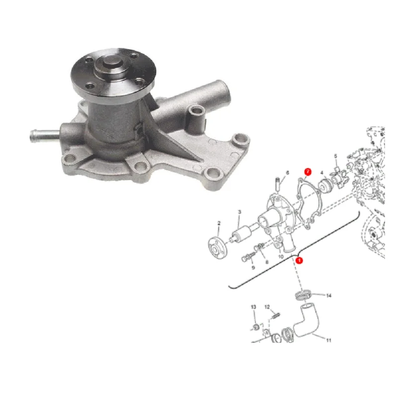 

6670506 Excavator Water Pump For Bobcat 320 322 Skid Steer Loader 453 463 MT50-FSM