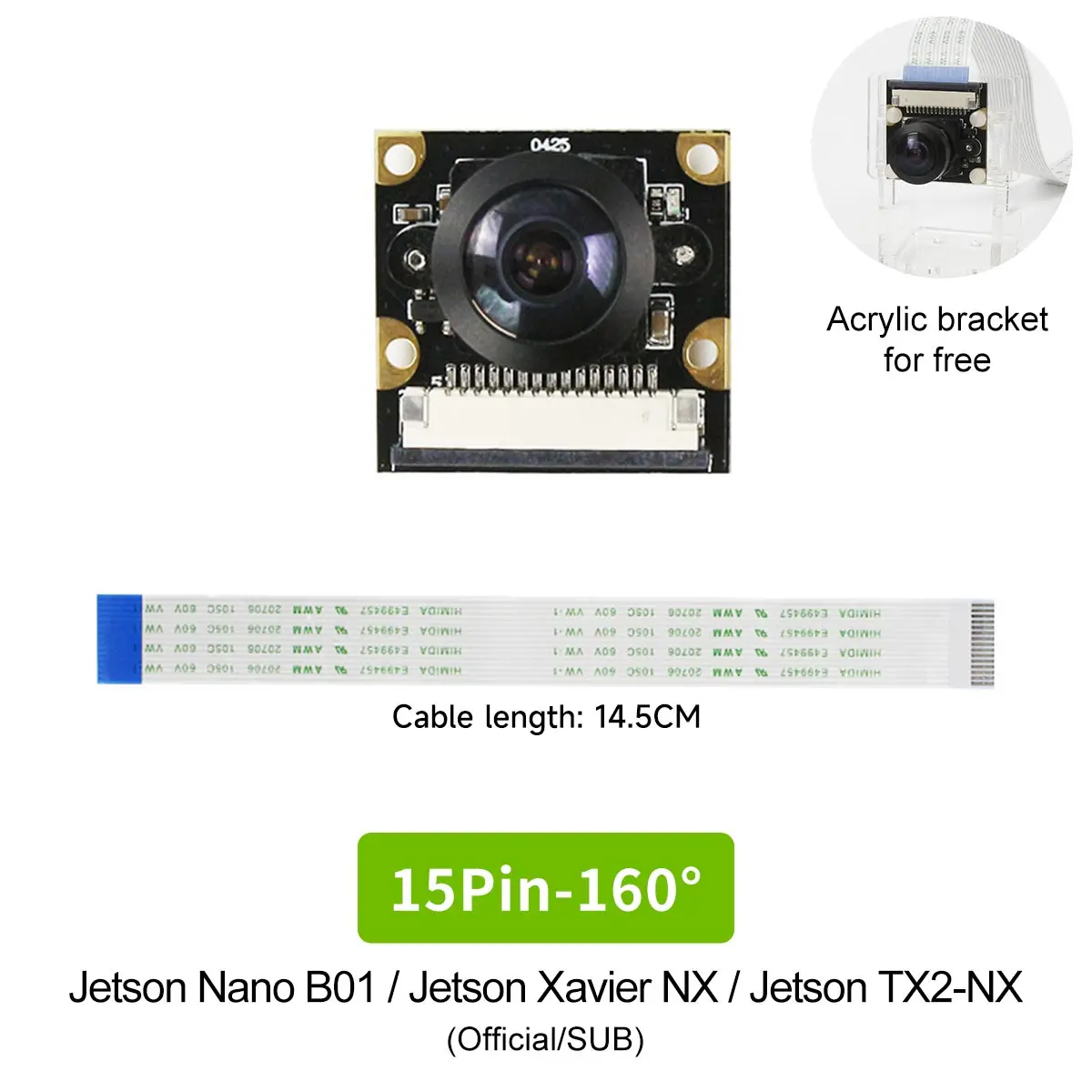 Jetson NANO カメラ 8MP IMX219 CSI インターフェイス付き Xavier NX
