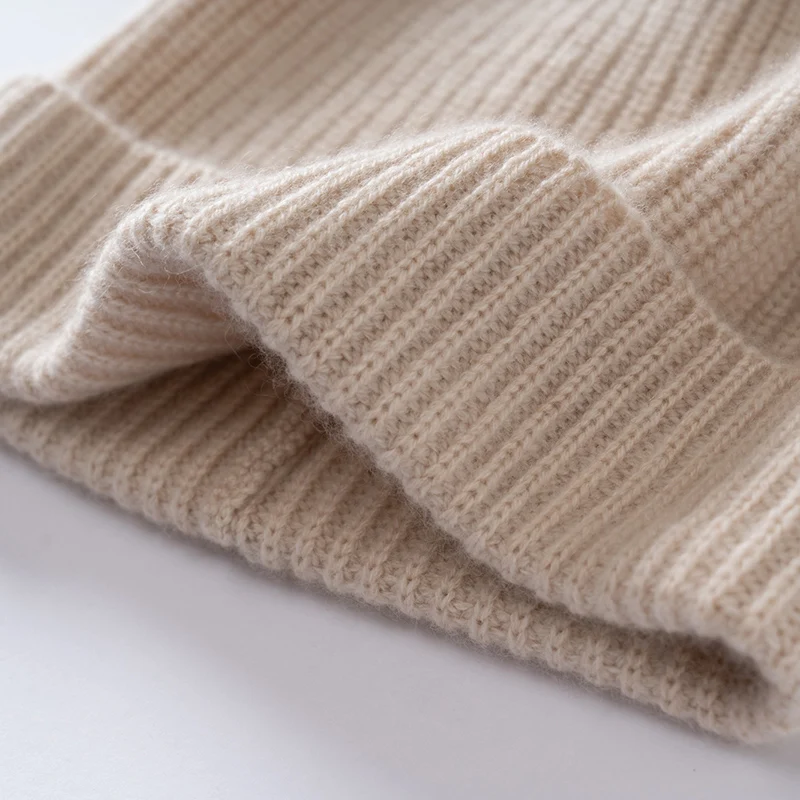 Topi Kupluk Rajut Kasmir Berkualitas 100% untuk Pria & Wanita, Topi Musim Dingin untuk Aktivitas Luar Ruangan, Topi Kasual Polos Hangat dan Lembut, Topi Kasmir