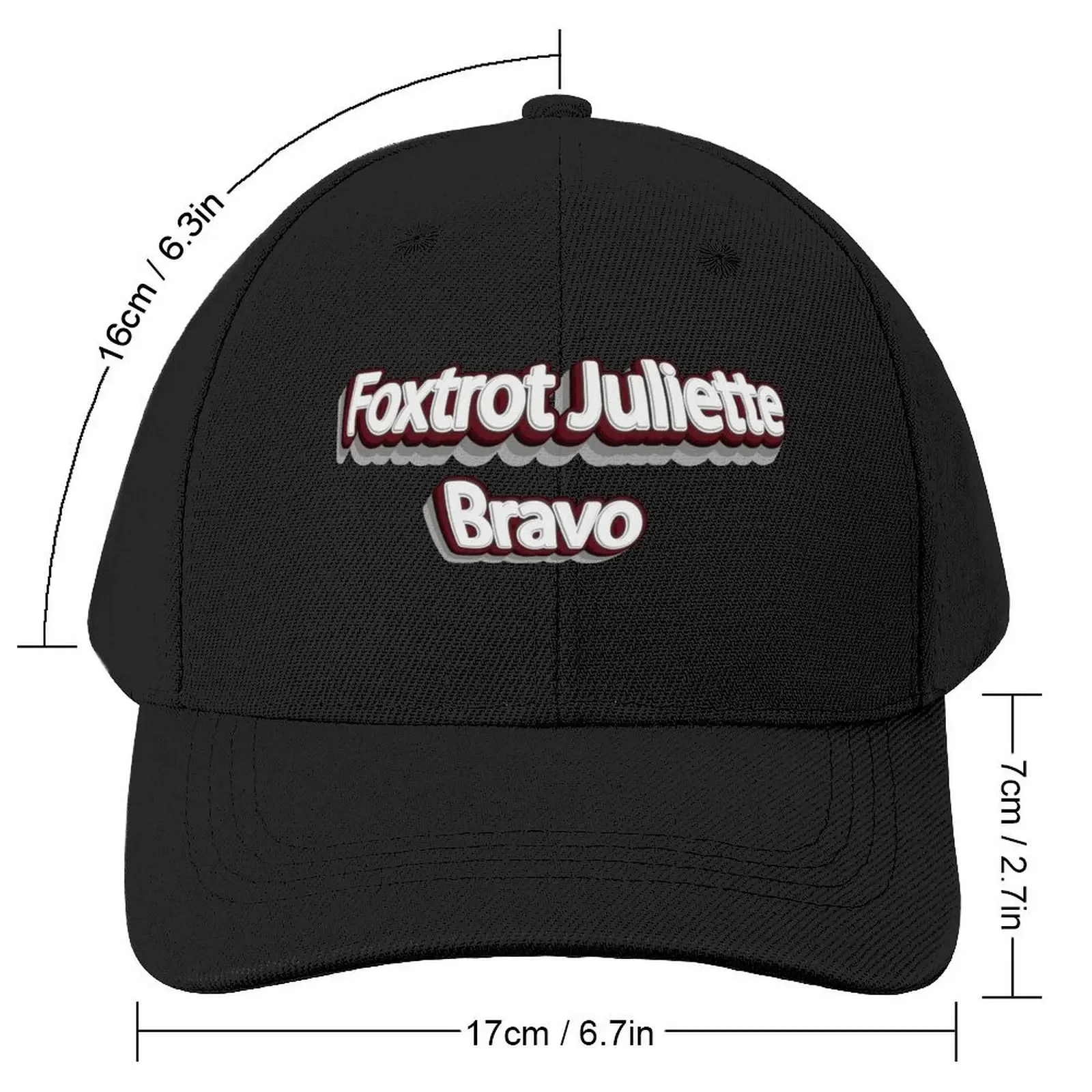 Foxtrot Juliette Bravo Baseball Cap Beach Outing sun hat Hat Beach western Hat Men Women's