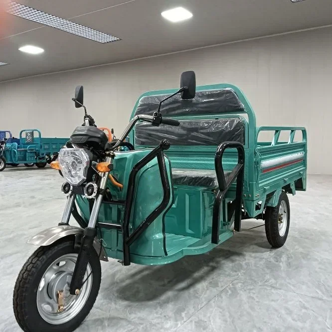 Heavy electric cargo vehicle 1000W/1200W/1500W high speed three wheel cargo bike truck cargo tricycle