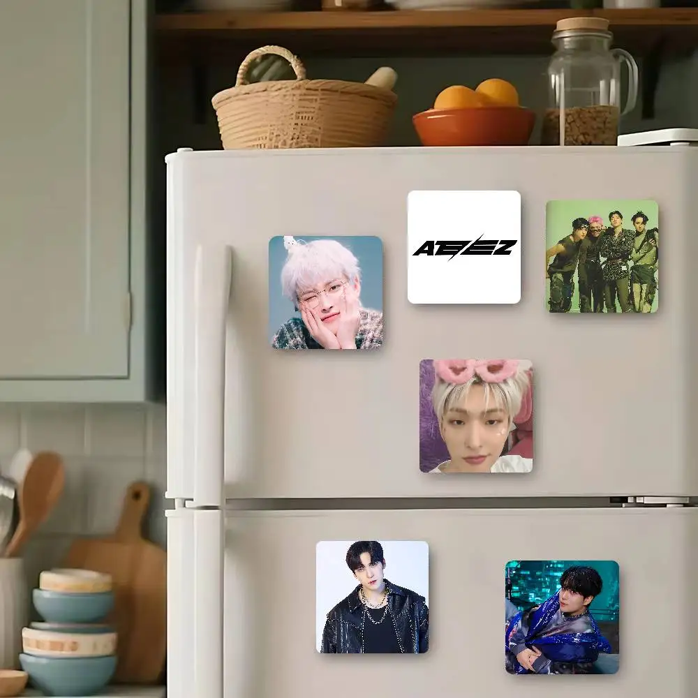 A-Ateez Hongjoong Refrigerator Magnets Cartoon Magnetic Personality Decorations Creative Gifts