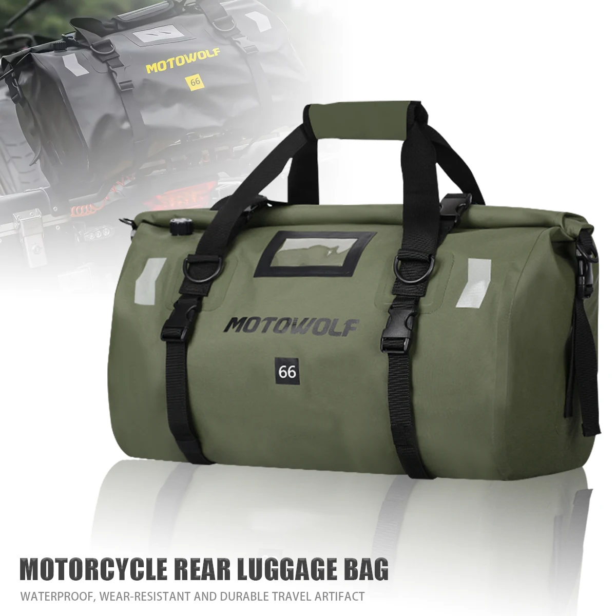 Universal Motorcycle Bags Waterproof Bag 40L 80L/90L Motorbike Dry Duffel Bag for Travel,Motorcycling, Cycling,Hiking,Camping