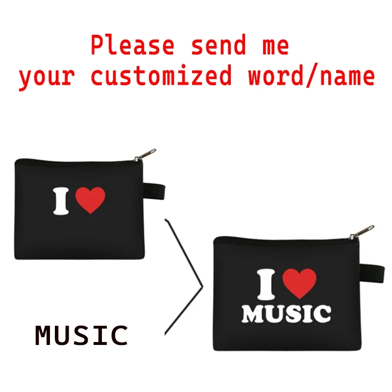 Custom Coin Purses Personalized Key Credit Card Holder Kids Coin Money Bag Wallet Mini Pouch Clutch Gift