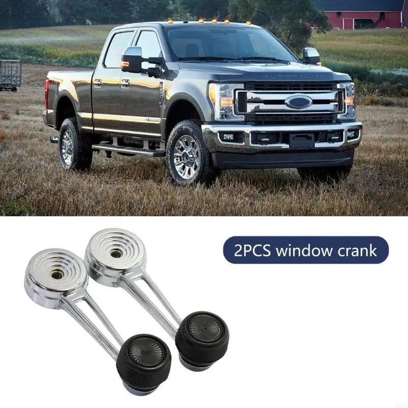 U13C 1 Pair Front/Rear Set Window Hand Cranks Handle Restoration Easy Installation for F100 1978-1996 Pickup SmoothOperation