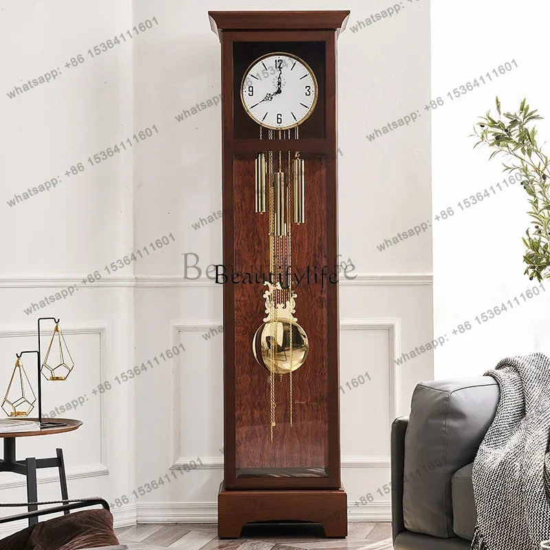 XX59New Chinese floor-to-ceiling living room modern simple European clock German vertical pendulum clock retro and fashionable