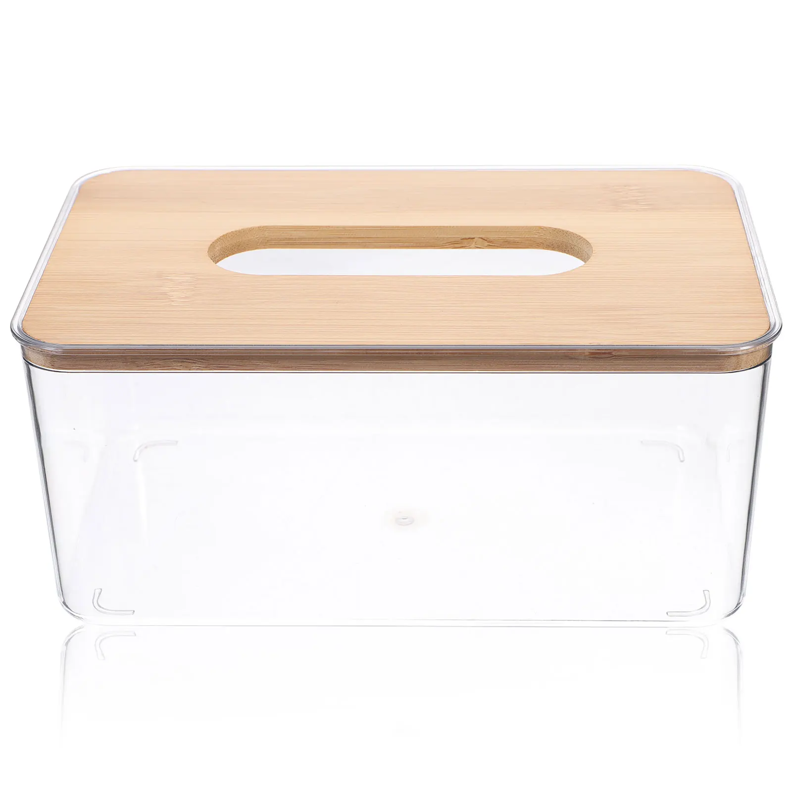 

Tissue Box Holder Napkin Container Bamboo Car Facial Cube Office Home Decor Storage Material Smooth Edge Design