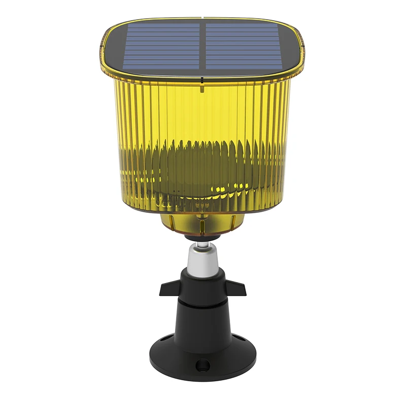 Dispositivo de alarma impulsado por animales, luz LED solar de ahorro de energía, impermeable, amarillo, rojo, dispositivo de advertencia, cangraba volumen, regulable