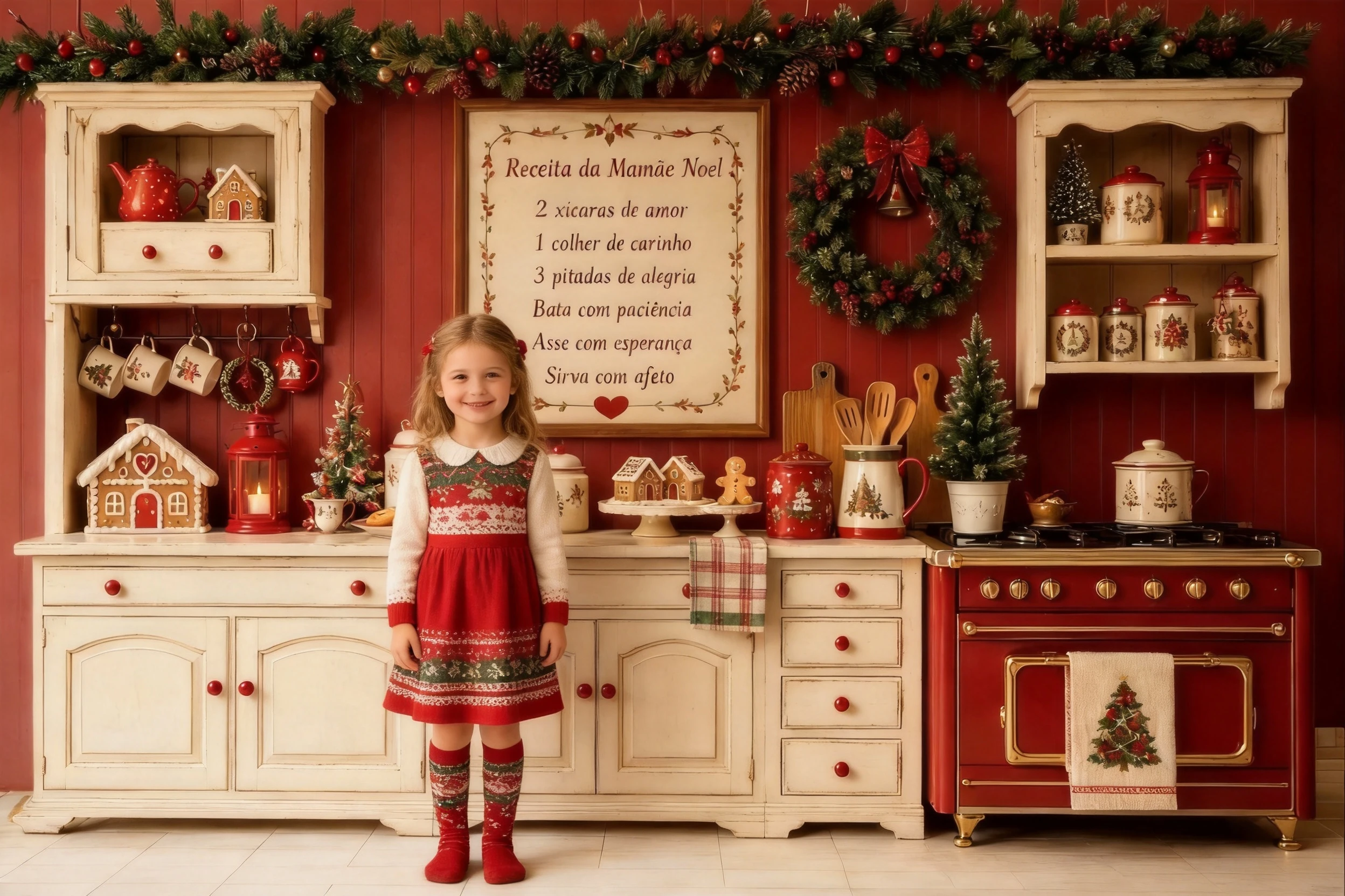 Warm Cozy Vintage Christmas Baking Kitchen Gingerbread Cookies Snowy Window Photo Backdrop For Kids Adults Family Portraits
