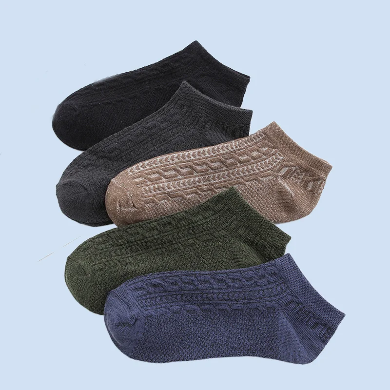 Chaussettes Courtes pour Homme, Tube Court, Dépistolet ant, Respirantes, Minces, Collection Printemps et Été, 5/10 Paires