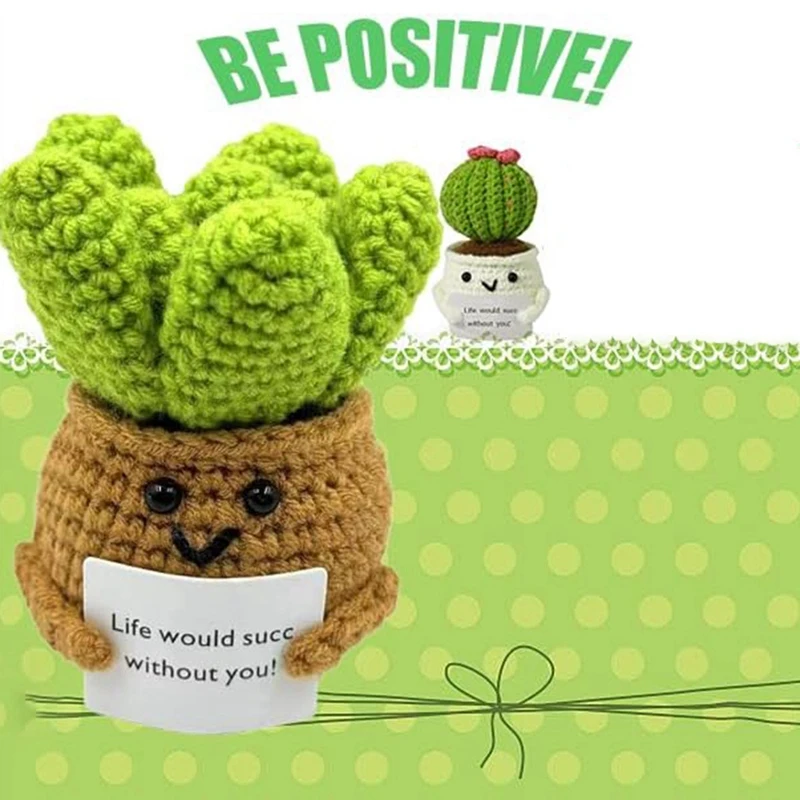 Handmade crochê vegetais e frutas boneca pingentes, Positive Energy Pack, Ornamentos