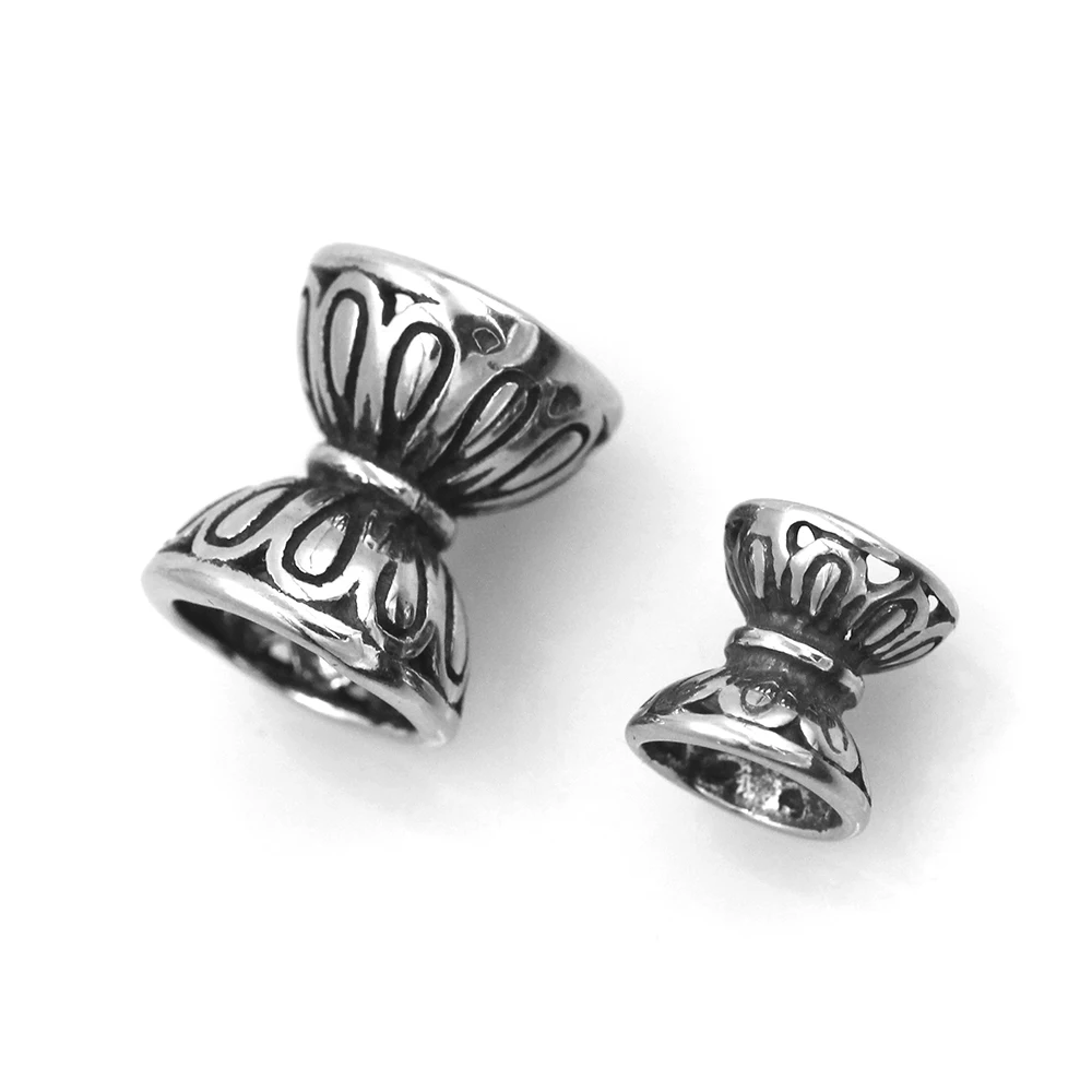 2mm Hole Stainless Steel Torus Spacer Beads Charms for Loose Beaded Bracelet Accessories DIY Jewelry Making Wholesales