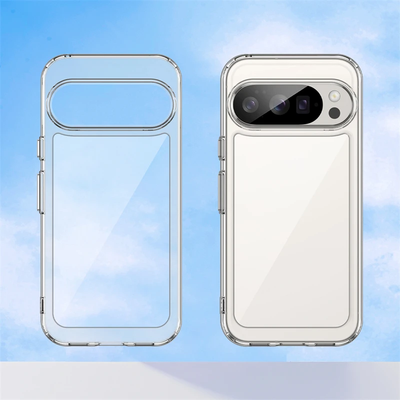 حافظة لهاتف جوجل بيكسل 10 برو فاخرة من السيليكون الشفاف حافظة حماية ممتصة للصدمات من البولي كربونات Pixel 10 Pro XL حافظة هاتف من البولي يوريثان غطاء مقاوم للصدمات