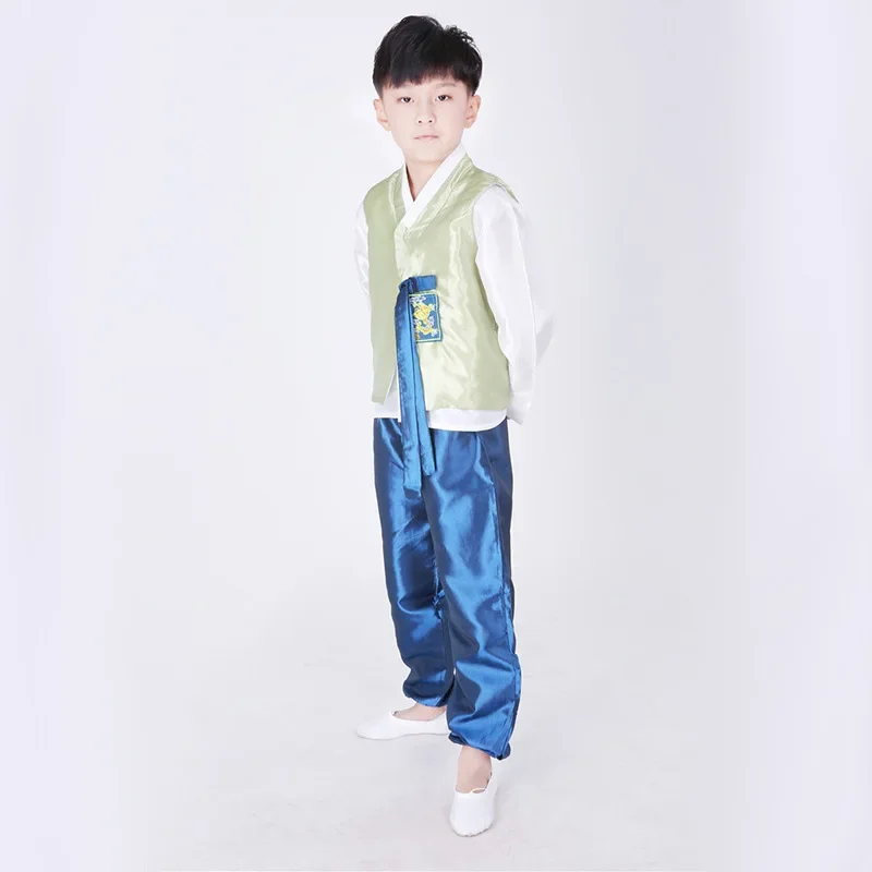 Kids Hanbok Traditioneel Koreaans Kostuum Baby Boy Aziatische Kleding Retro Dance Outfit Kinderen Etnische Stijl Performance Cosplay Party