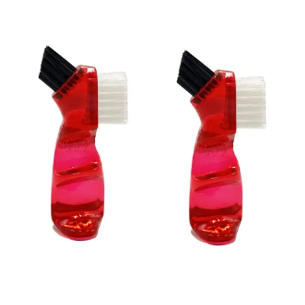 2pcs Mini Denture Cleaning Brush Easy to use Multi-Layered Bristles Double Sided Brush Portable False Teeth Cleaning Care brush