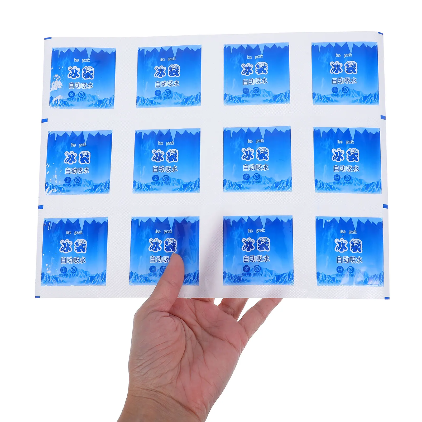 

Self Adhesive Reusable Aviation Ice Packs Lasting Cooling Customizable Split Design Refrigeration Bag for Fresh Fruits