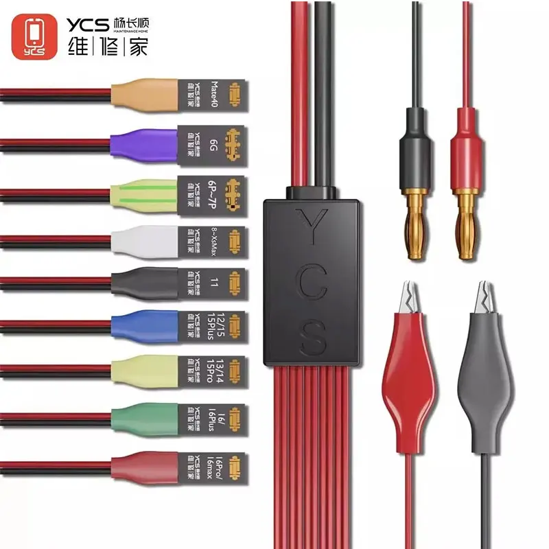 YCS D01 Charging Boot DC Power Detection Cable For iP 6-16 Pro Max Huawei Mate40 Battery Clip Motherboard Testing Cable tool