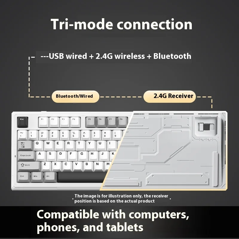 

IKBC K87 RGB Backlit Wireless Mechanical Gaming Keyboard 3-Mode Customized 87 Key E-Sports Male FPS Computer Peripherals