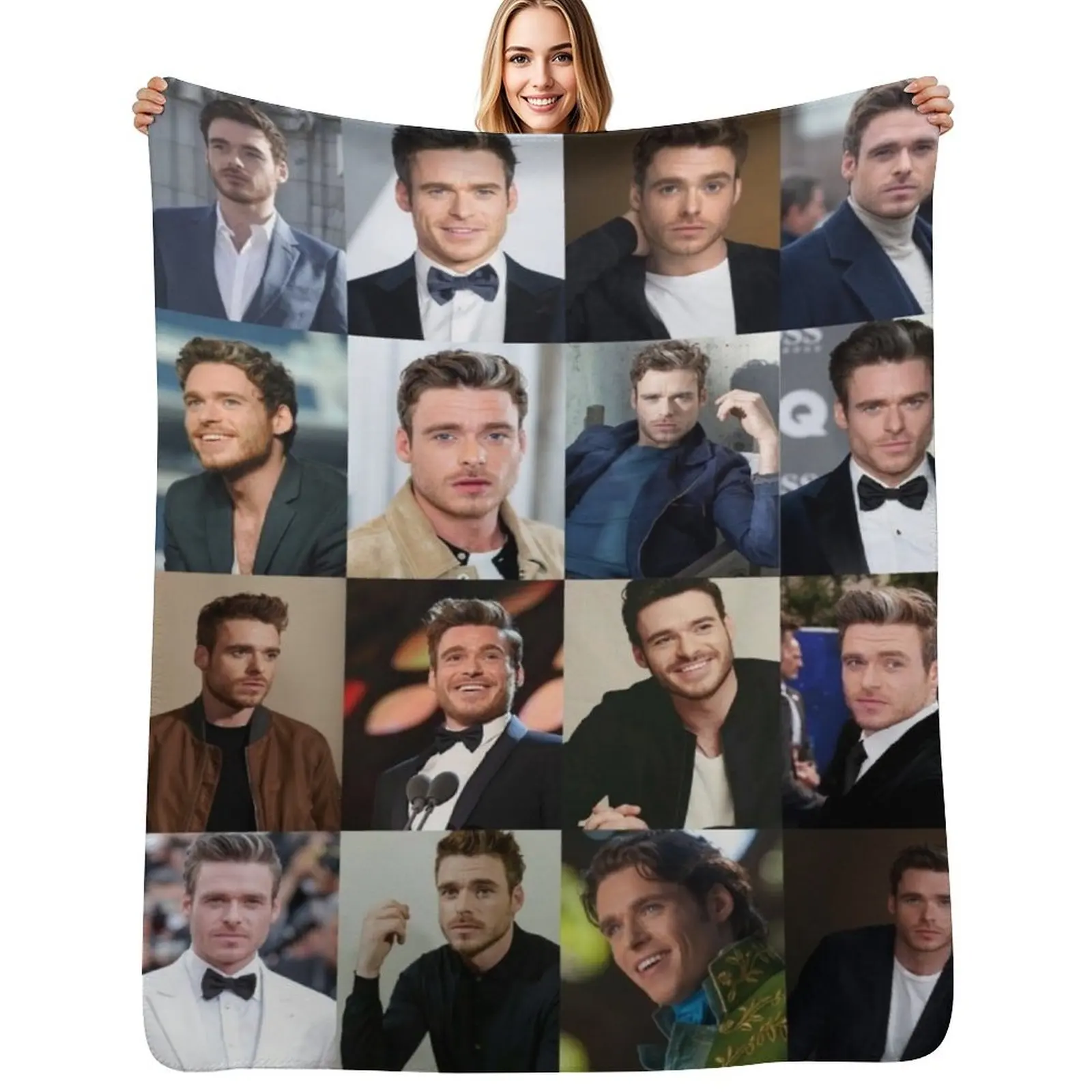 Richard Madden Throw Blanket warm winter manga Large Kid'S Warm For Baby Blankets