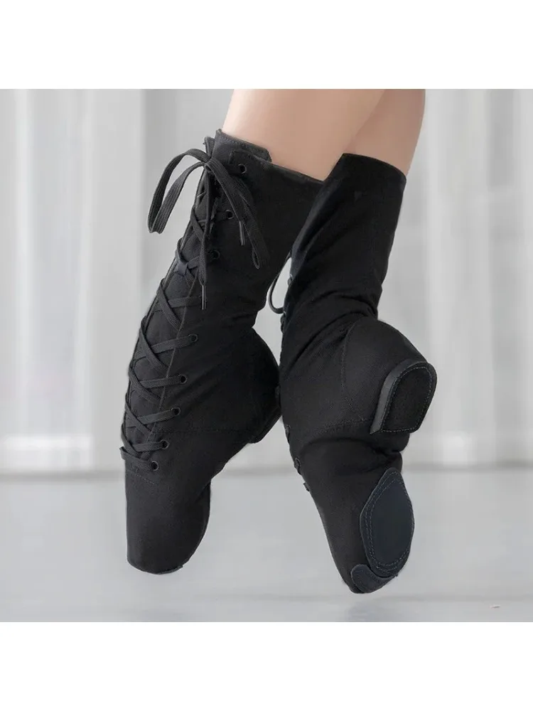 Männer Frauen Sport Tanzen Turnschuhe Jazz Dance Schuhe Leinwand Tanz Stiefel Frauen Tanzen Kurze Stiefel Mädchen/Jungen Tanz Schuhe