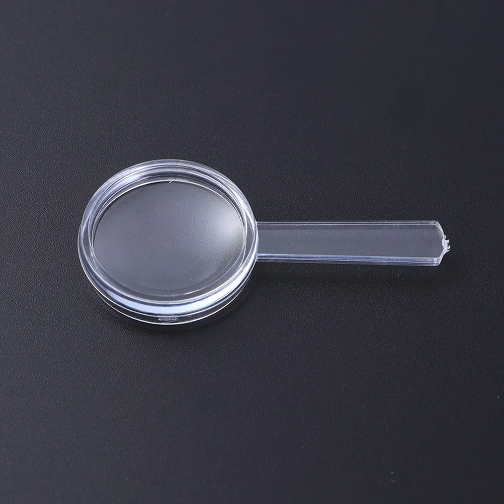 12 szt. Mini Przenośne Plastikowe Lupy Ręczne 5X dla Dzieci do Inspekcji Biżuterii, Znaczków, Monet, Narzędzie do Eksperymentów Naukowych