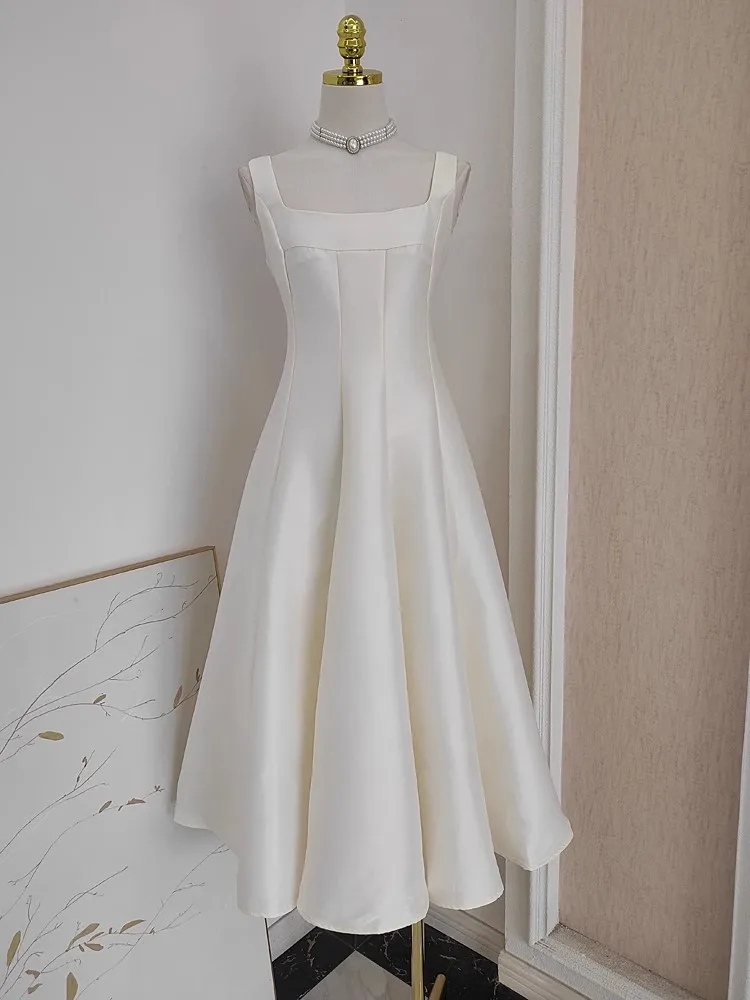 Abend dicken Fleck besonderen Anlass Tank Weste Frauen Spaghetti träger rücken frei Reiß verschluss Party Prom Cocktail Plissee Robe Vesetidos