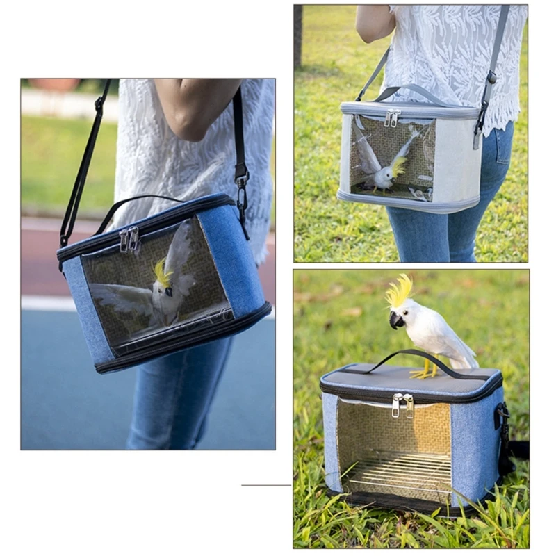 Fabric Bag Travel Cage for Small Animal Parrot Birds Waterproof Cage